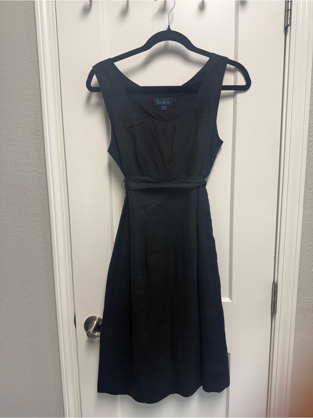 Boden Black Sleeveless A-line Dress